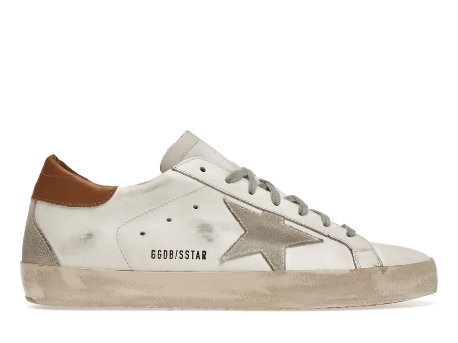 Golden Goose Super-Star Blanc Vacchetta Beige Gris Daim Patch