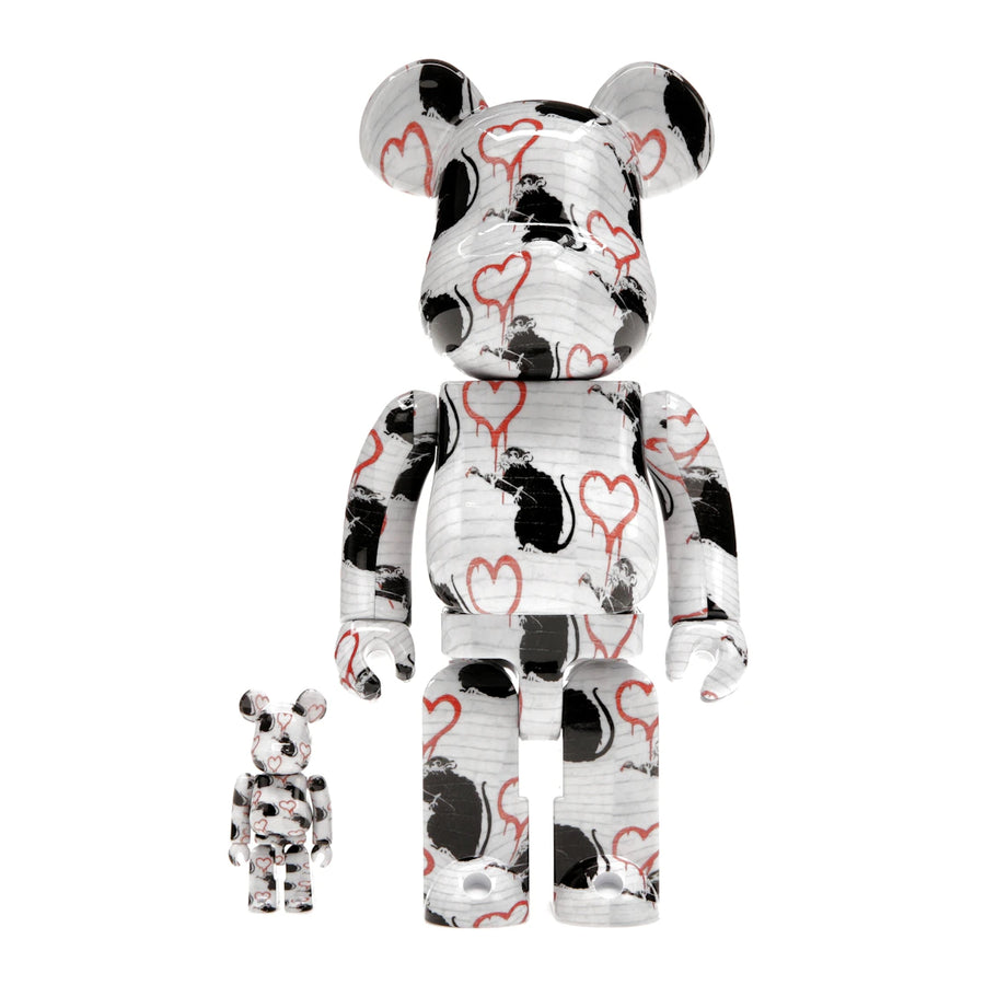 Ensemble Bearbrick Love Rat 100 % et 400 %