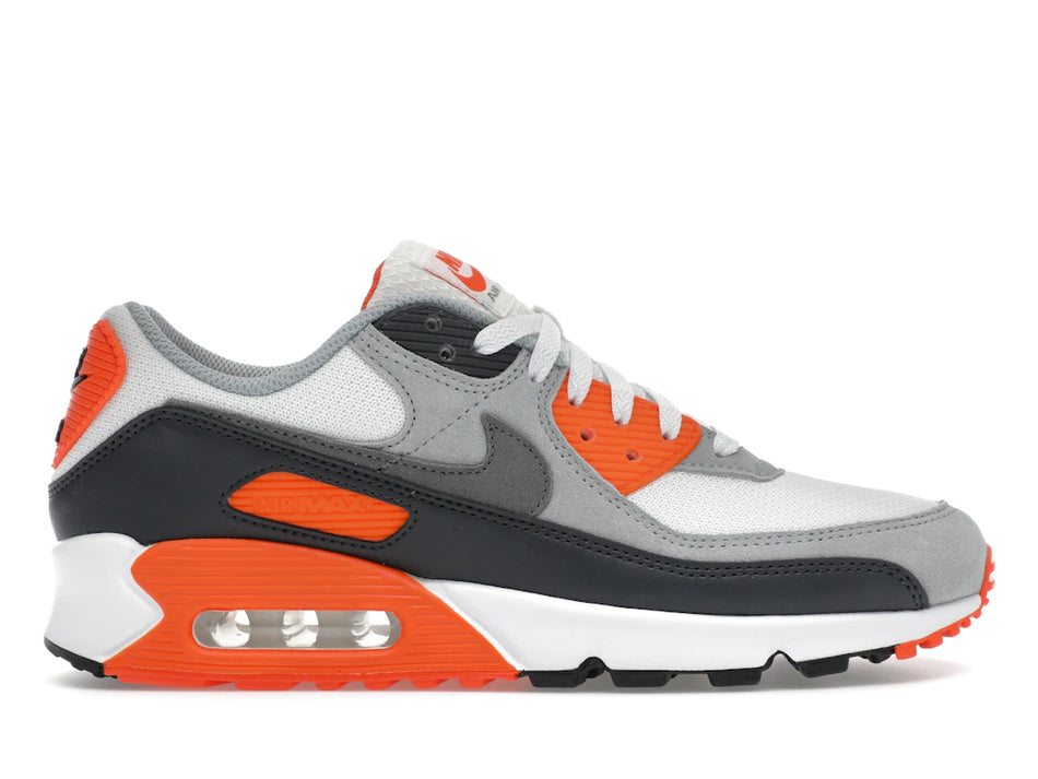 Nike Air Max 90 Summit White Safety Orange Dark Smoke Grey Smoke Grey