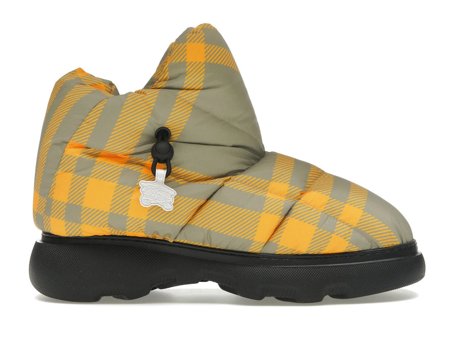 Bottes Burberry à carreaux, jaune beige