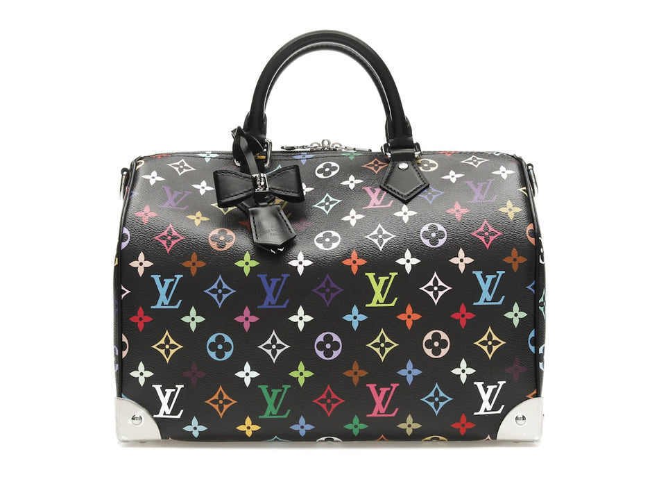 Louis Vuitton x Takashi Murakami Speedy Soft 30 Black Multicolored