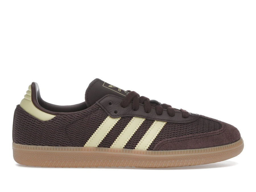 adidas Samba OG Shadow Brown Powder Yellow (Femme)