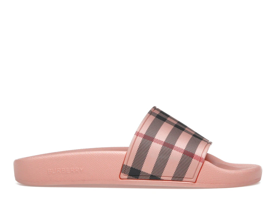Sandales Burberry Furley à carreaux vintage roses (Femme)