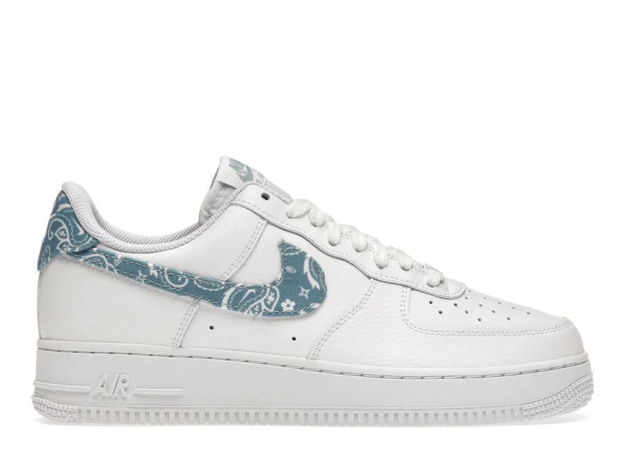 Nike Air Force 1 Low '07 Essential Blanc Usé Bleu Paisley (Femme)