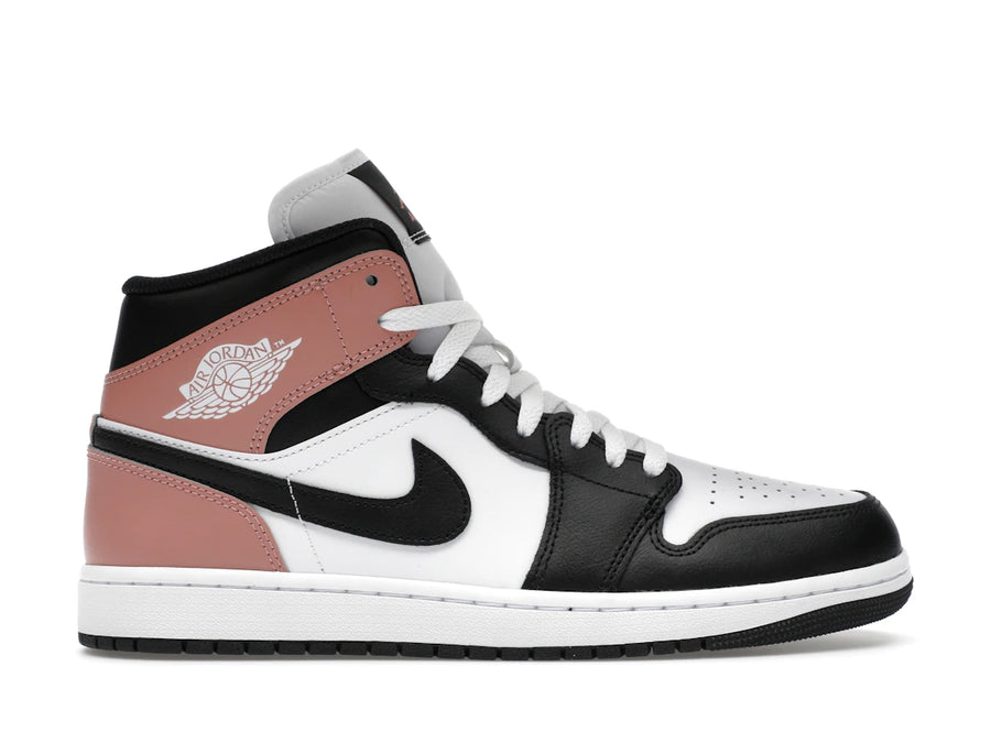 Jordan 1 Mid Blanc Rouille Rose Noir