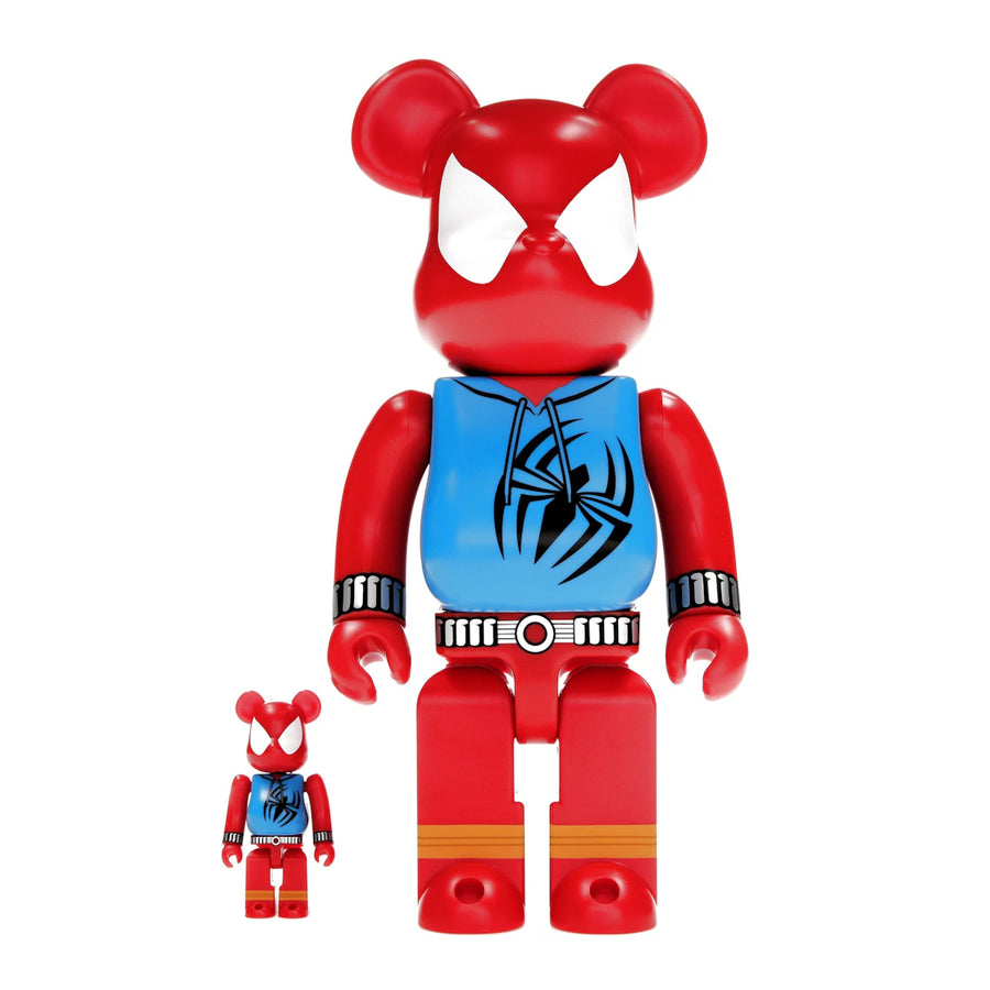 Coffret Bearbrick x Marvel Spider-Man Scarlet Spider 100 % et 400 %