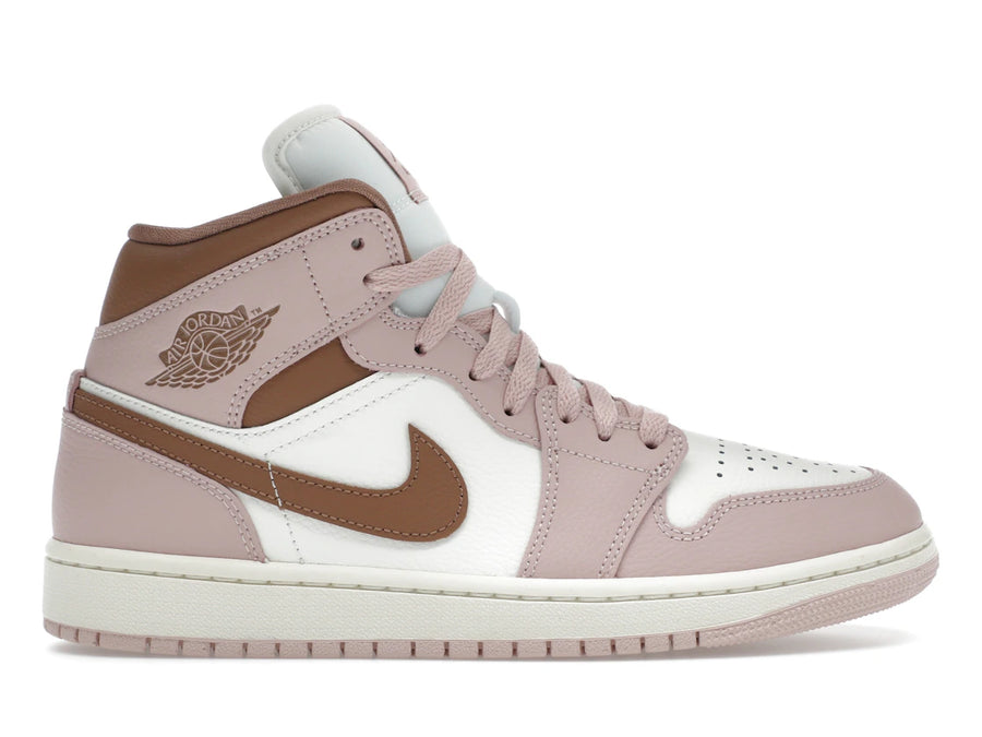 Jordan 1 Mid Rose Oxford Marron (Femme)