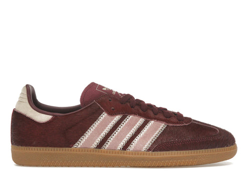 adidas Samba OG Maroon Sand Strata Pony (Women's)