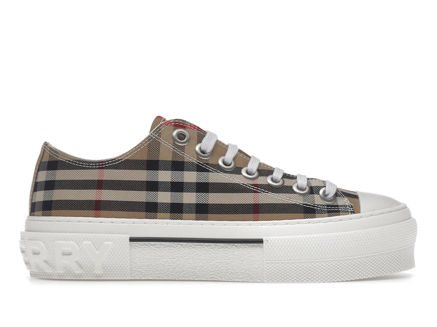 Burberry Vintage Check Cotton Sneakers Archive Beige White (Women's)