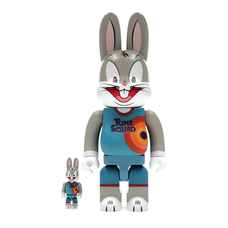 Bearbrick x Space Jam: A New Legacy Rabbrick Bugs Bunny 100% &amp; 400% Set Grey