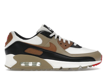 Nike Air Max 90 Phantom Black Fire Red Light British Tan (Women's)