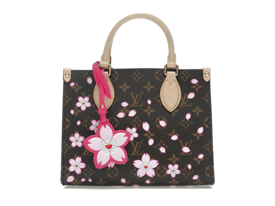 Louis Vuitton x Takashi Murakami OnTheGo PM Sakura Brown
