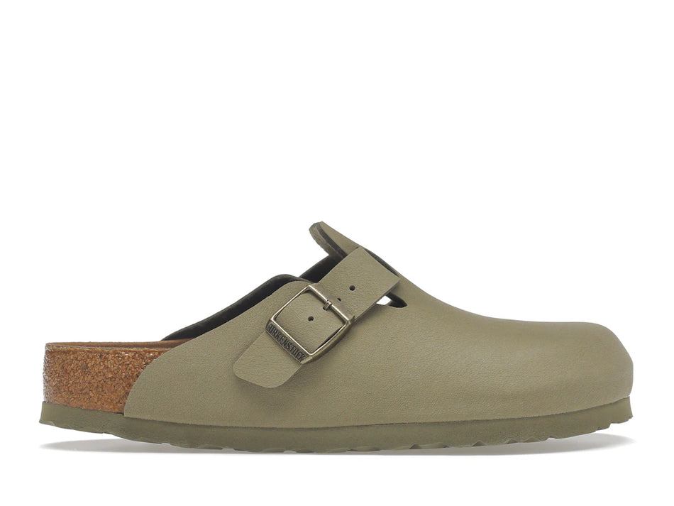 Birkenstock Boston Vegan Birkibuc Khaki