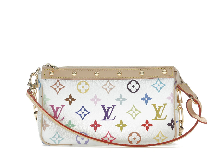 Pochette Accessoires Louis Vuitton x Takashi Murakami Blanche Multicolore