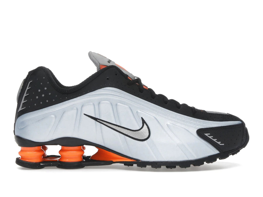 Nike Shox R4 Bleu Teinté Orange Total Noir Argent Métallisé (Femme)