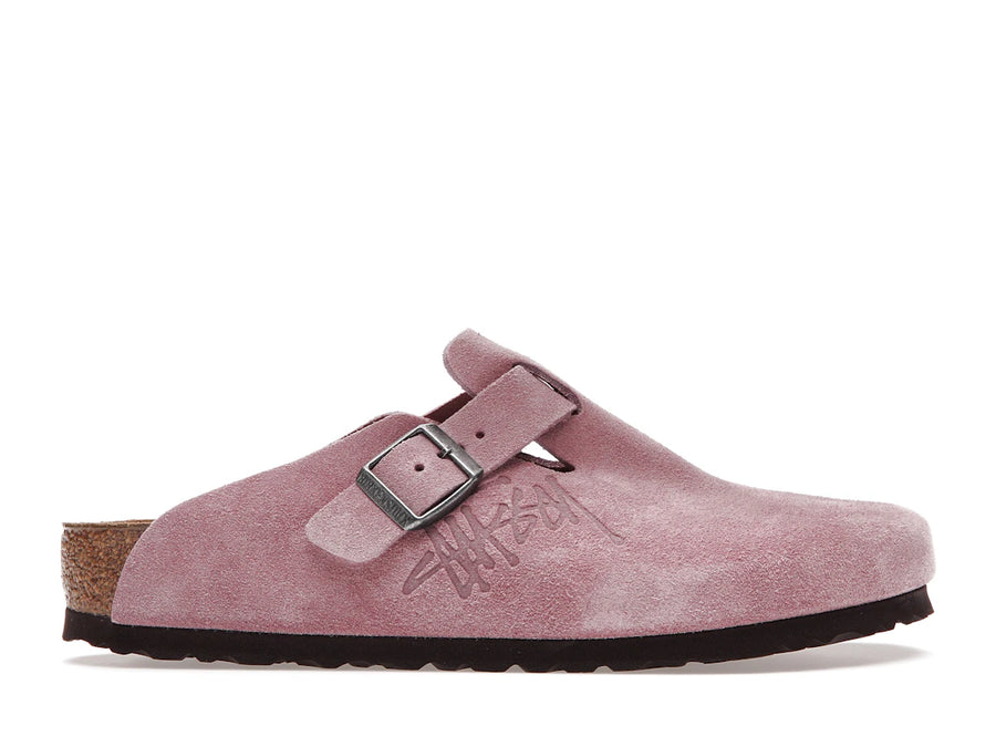 Sabots Birkenstock Boston Stussy rose poudré (2021)