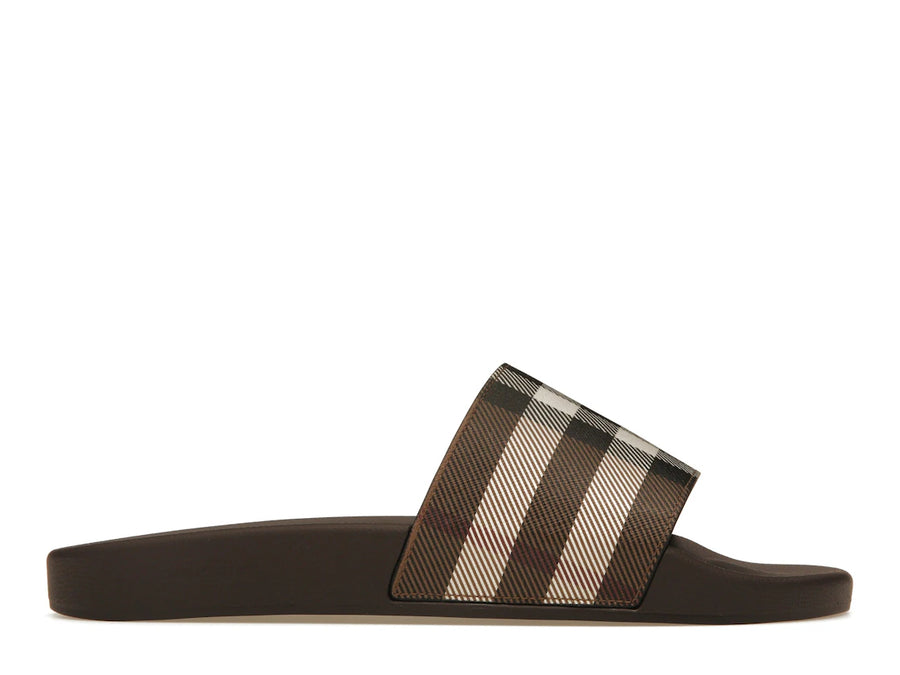 Sandales Burberry à carreaux marron foncé
