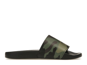 Burberry Embossed Logo Slides Mangrove Green