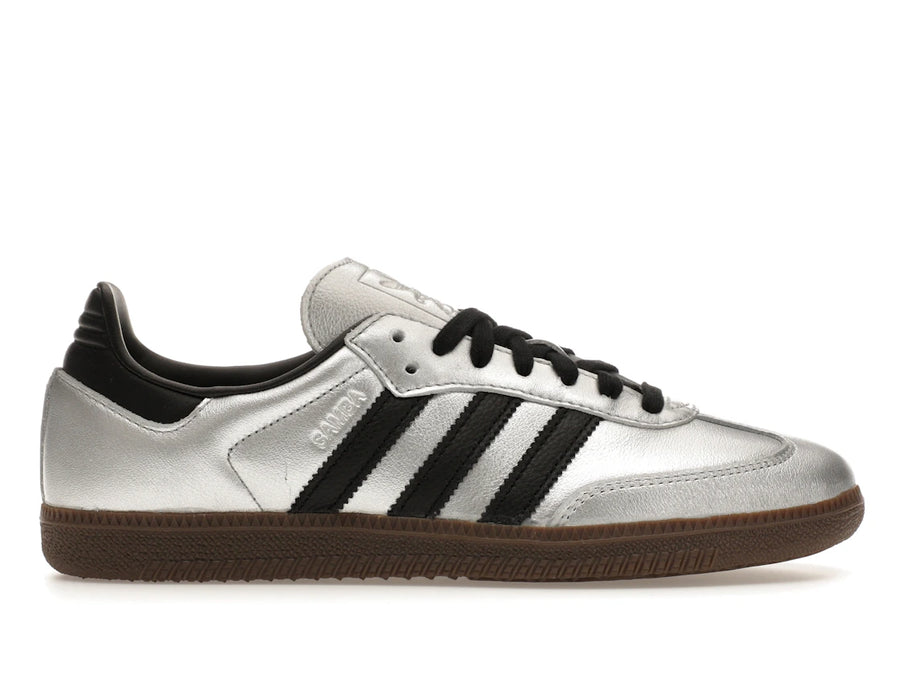 adidas Samba OG Argent Métallisé Noir Gomme (Femme)