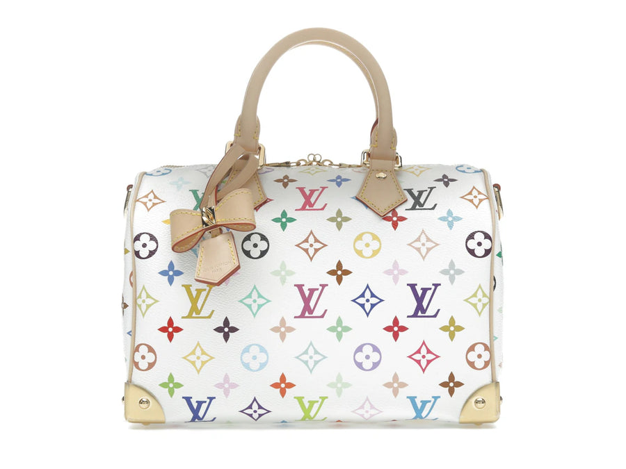 Louis Vuitton x Takashi Murakami Speedy Bandoulière 25 Blanc Multicolore