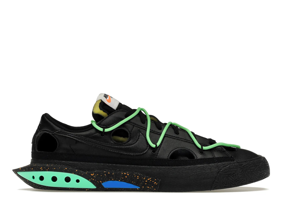 Nike Blazer Low Off-White Noir Vert Électro
