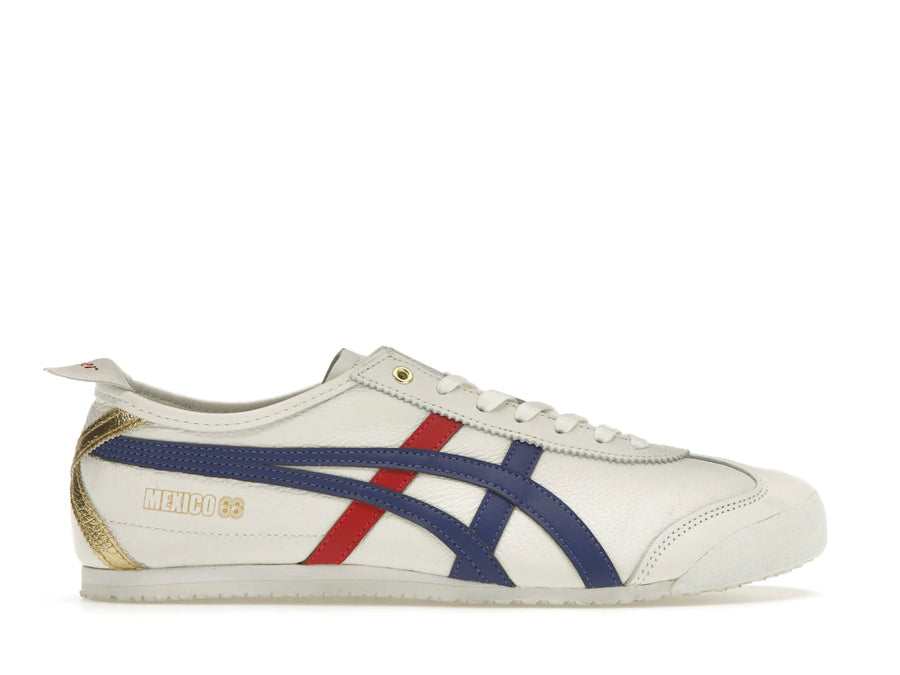 Onitsuka Tiger Mexico 66 Blanc Bleu Rouge Or Métallisé