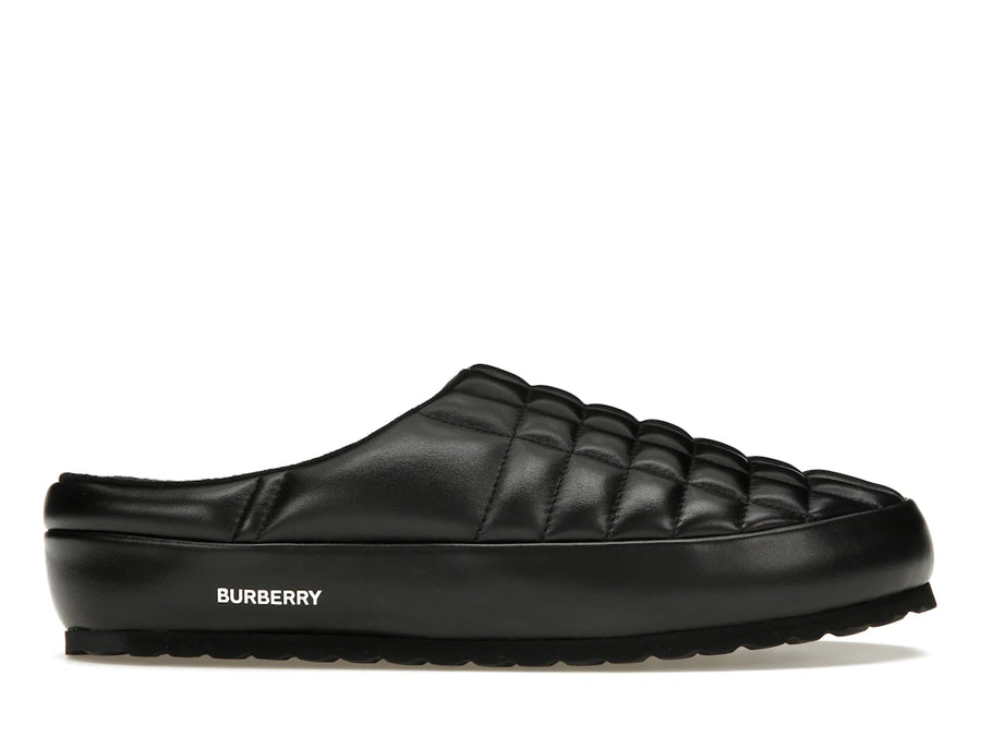 Burberry Leather Quilted Slipper Black