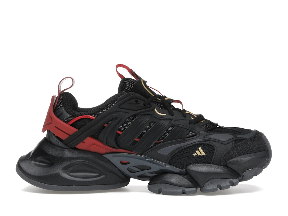 adidas XLG Runner Deluxe Black Gold Metallic Red