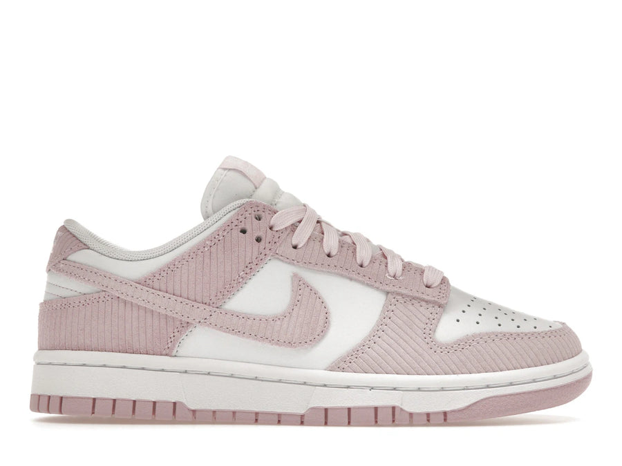 Nike Dunk Low en velours côtelé rose (Femme)