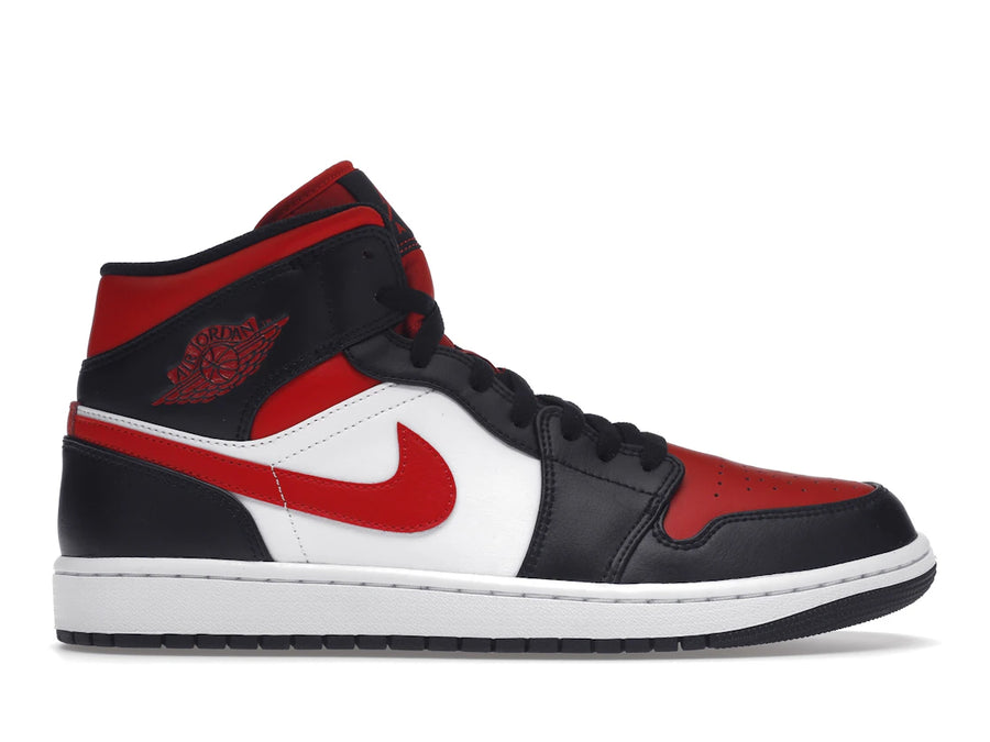 Jordan 1 Mid Blanc Noir Rouge (2022)