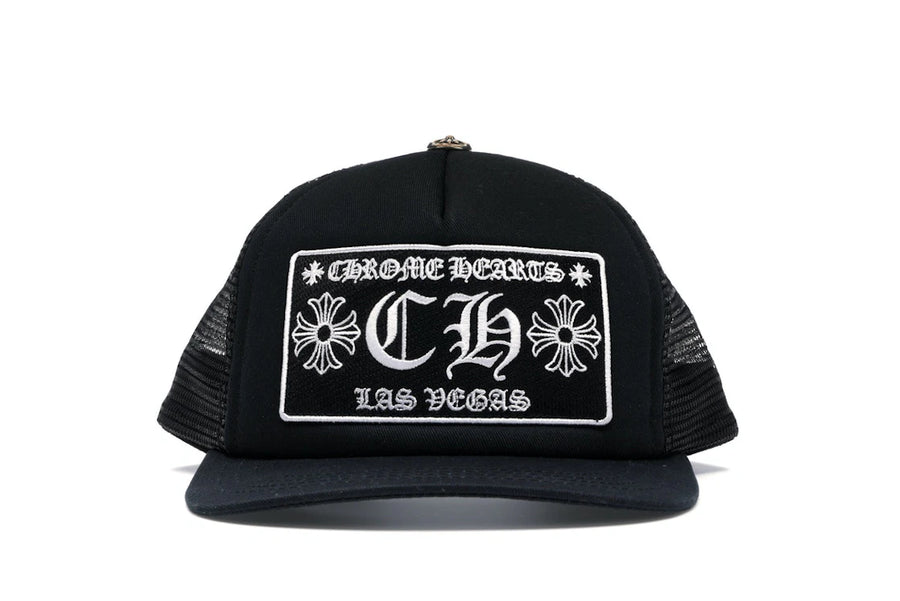 Casquette de camionneur Chrome Hearts CH Las Vegas noire/noire