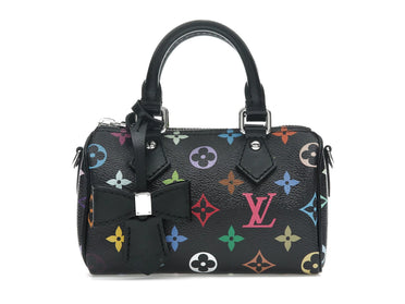 Louis Vuitton x Takashi Murakami Nano Speedy Black Multicolored