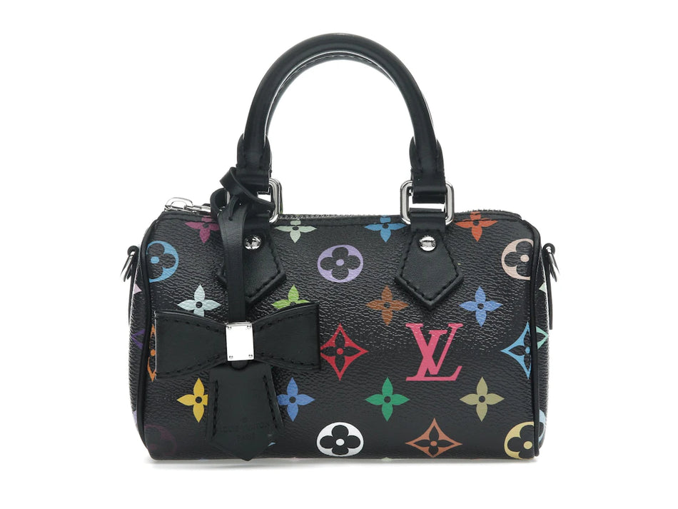 Louis Vuitton x Takashi Murakami Nano Speedy Black Multicolored