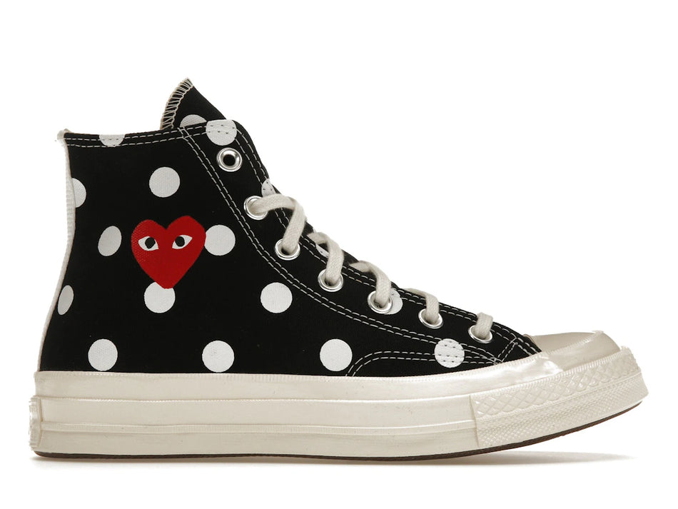 Converse Chuck Taylor All Star 70 Hi Comme des Garcons PLAY  Polka Dot Black