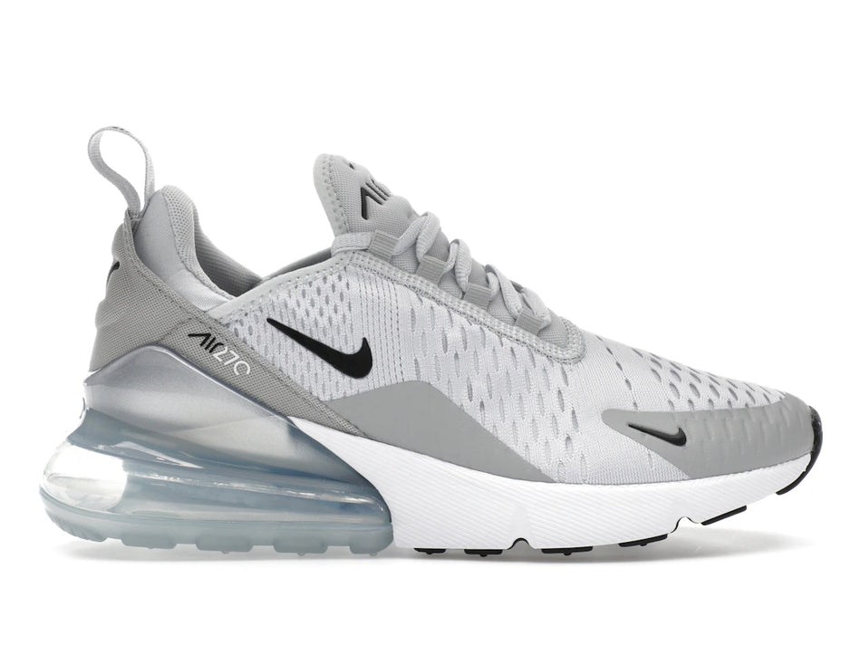 Nike Air Max 270 Pure Platinum Light Smoke Grey Metallic Silver Black (Women's)