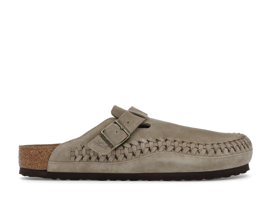 Birkenstock Boston en daim tressé Kith Taupe