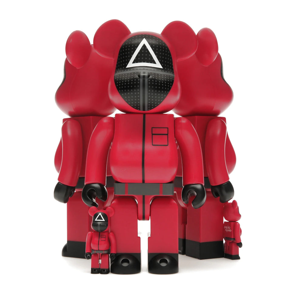 Bearbrick x Squid Game Guard (Circle/Triangle/Square) 100% & 400% Set of 3