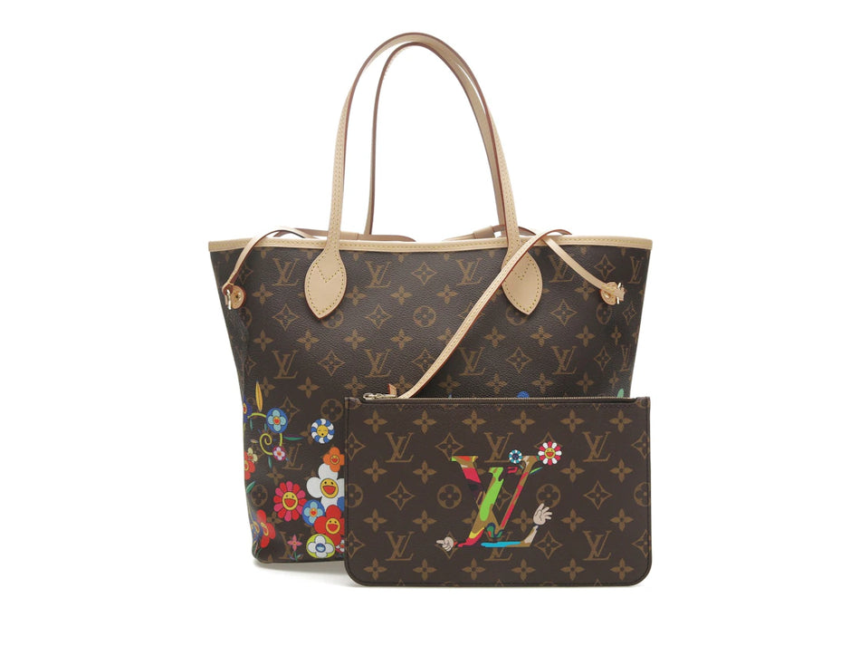 Louis Vuitton x Takashi Murakami Neverfull MM Superflat Monogram