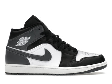 Jordan 1 Mid Black White Iron Grey