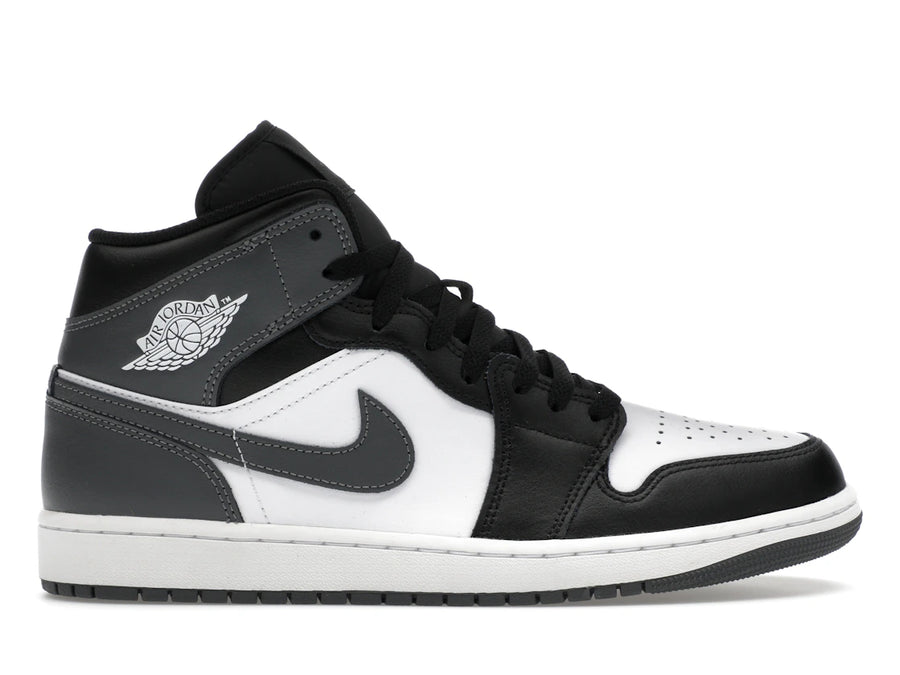 Jordan 1 Mid Noir Blanc Gris Fer