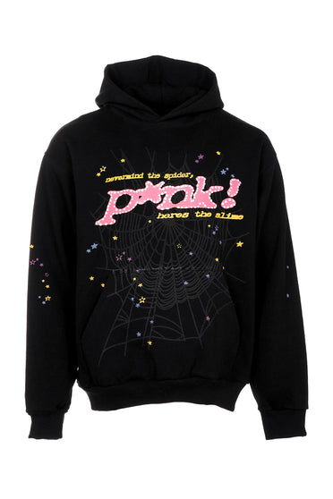 Sp5der P*NK Hoodie Black