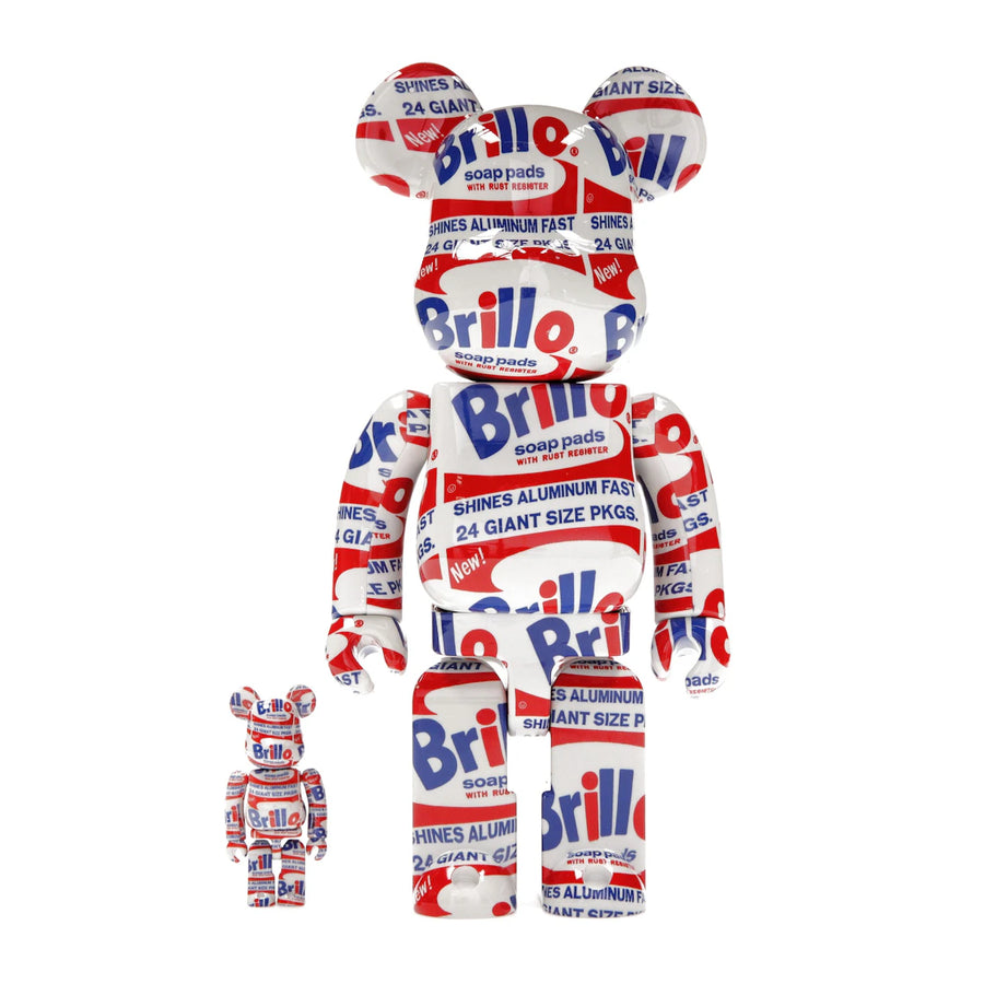 Coffret Bearbrick ANDY WARHOL « Brillo » 100 % et 400 %