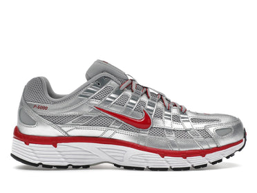 Nike P-6000 Metallic Silver Gym Red