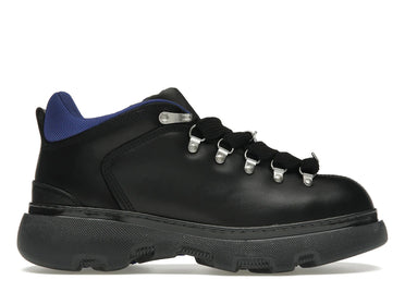 Bottes de randonnée en cuir noir Burberry