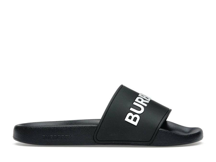 Burberry Logo Slides Black Optic White