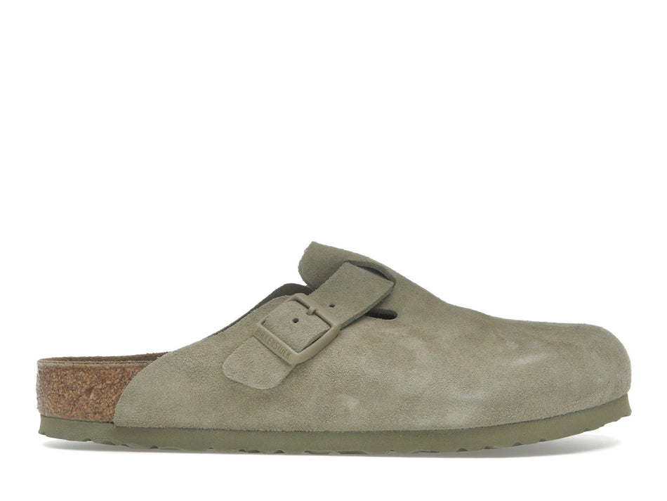 Birkenstock Boston Suede Faded Khaki