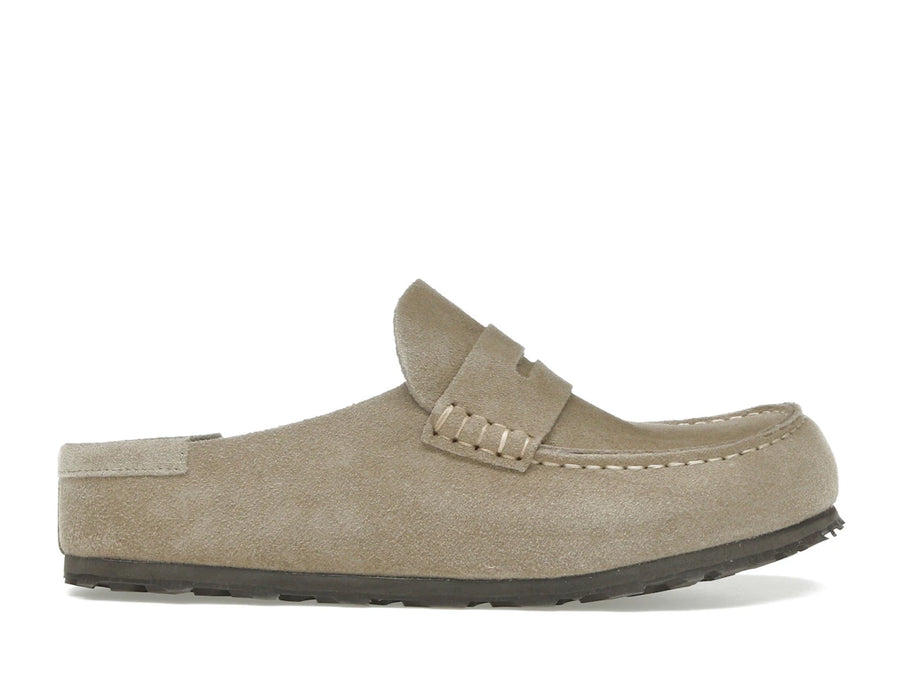 Birkenstock Naples en cuir suédé taupe