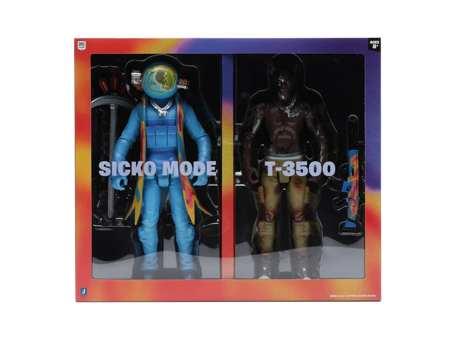 Coffret de deux figurines articulées Travis Scott Cactus Jack Fortnite de 30 cm