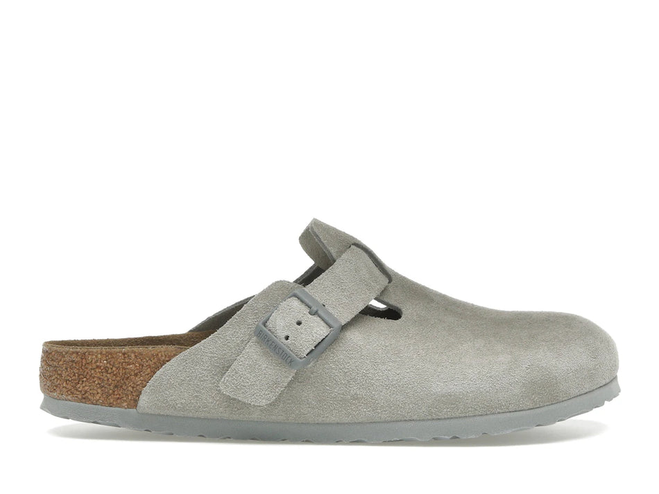 Birkenstock Boston Suede Stone Coin