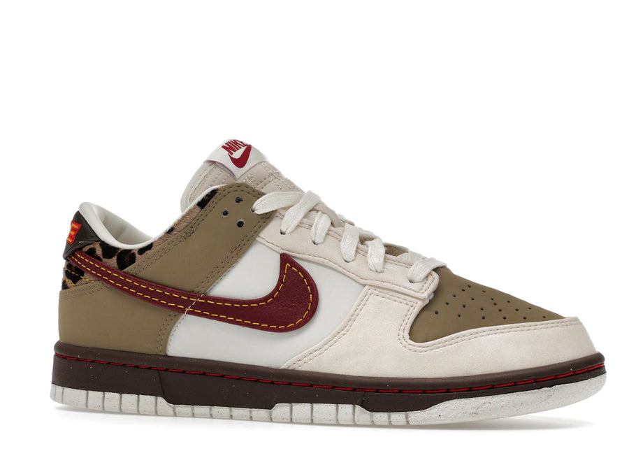 Nike Dunk Low Retro Kaki Rouge Équipe Blanc Perle (Femme)